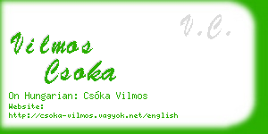 vilmos csoka business card