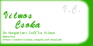 vilmos csoka business card